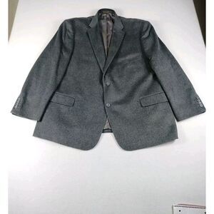 Pierre Laurant Blazer‎ Mens 52R Gray Wool Silk Corpcore Professional Career